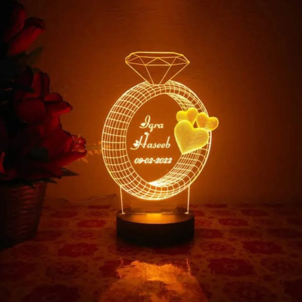 3d Ring Customized Illusion Lamp