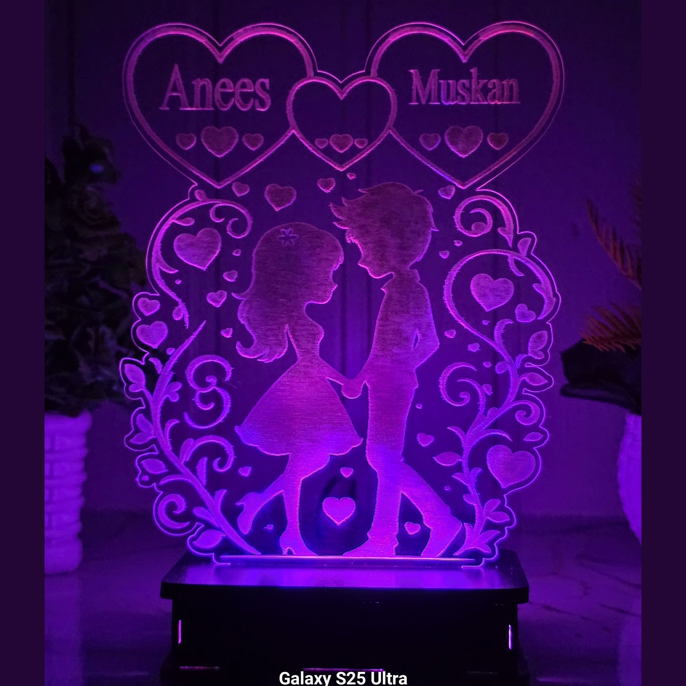 Young Couple 3d Customized Lamp