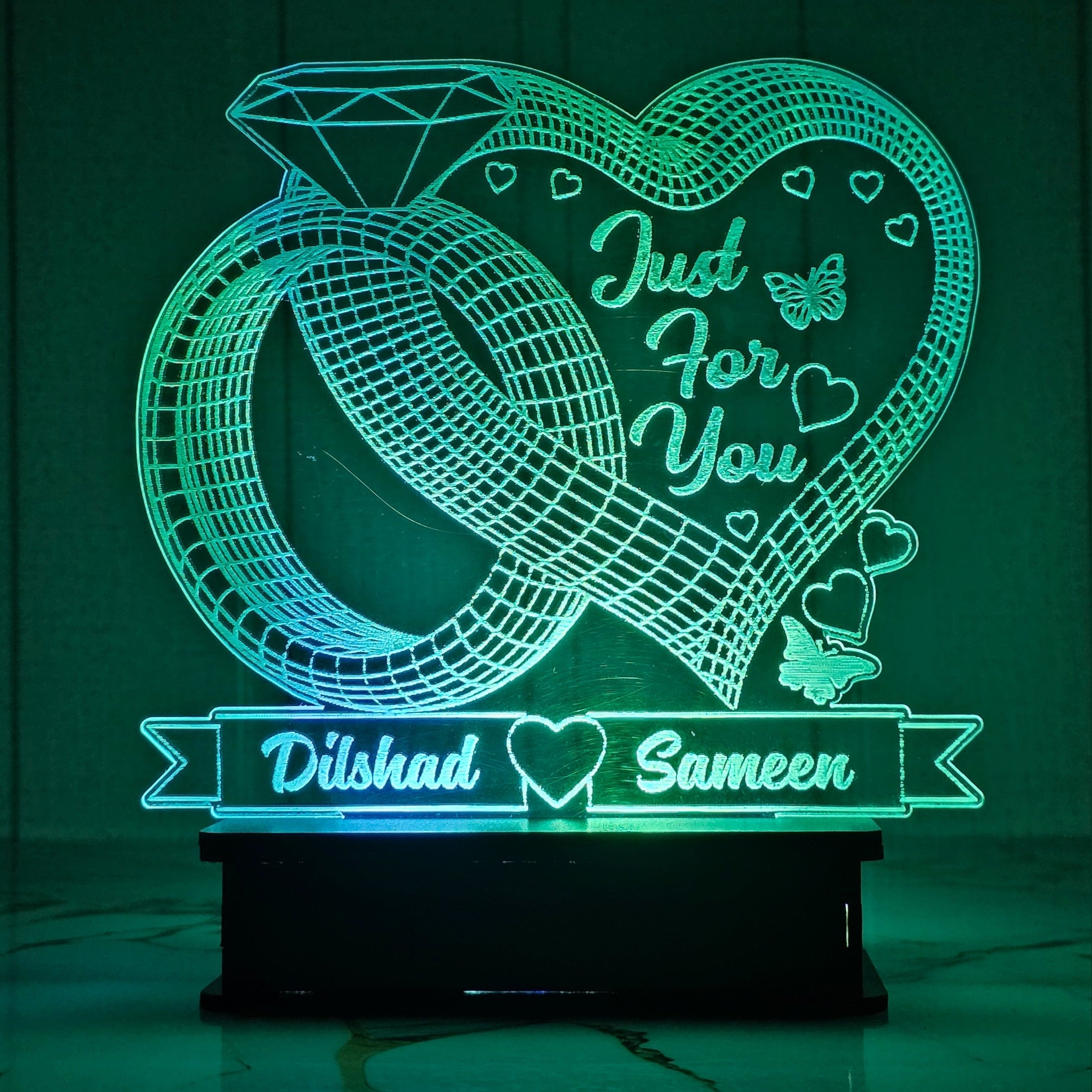 Just For You 3d Customized Lamp