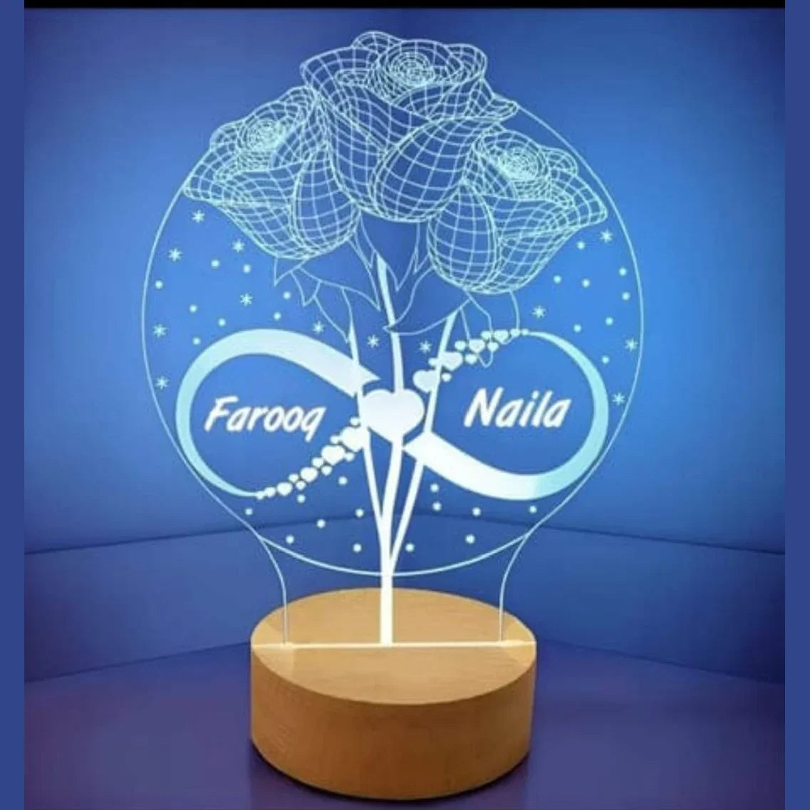 Flower 3d Customized illusion Lamp